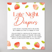 Strawberry Spate Night Diapers Berry Sweet Showdus Poster (Vorne)