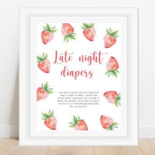 Strawberry \ Spate night diapers Spiel Poster