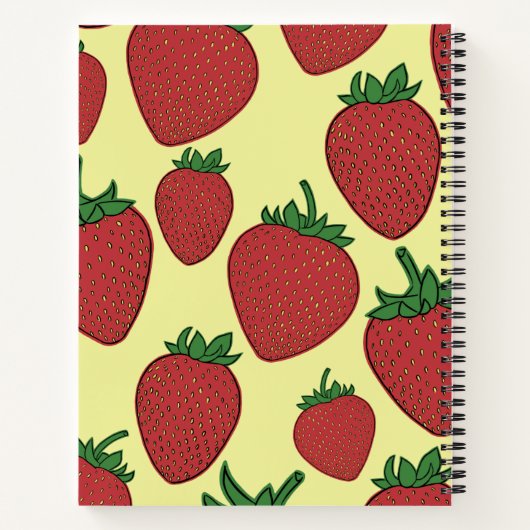 Strawberry Spiral Notebook Notizblock (Rückseite)