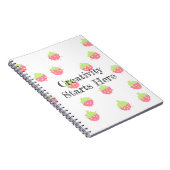 Strawberry Spiral NoteBook Notizblock (Rechte Seite)