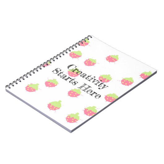 Strawberry Spiral NoteBook Notizblock (Linke Seite)