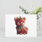 Strawberry Spitz Einladung (Stehend Vorderseite)