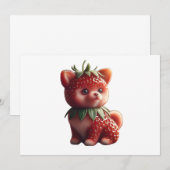 Strawberry Spitz Einladung (Vorne/Hinten)