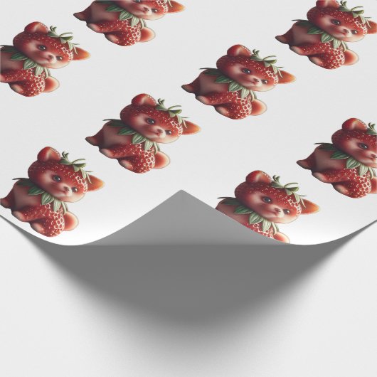 Strawberry Spitz Geschenkpapier (Ecke)