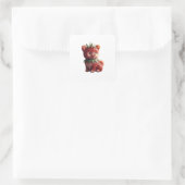 Strawberry Spitz Quadratischer Aufkleber (Tasche)