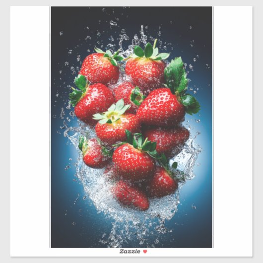 Strawberry Splash Aufkleber (Blatt)