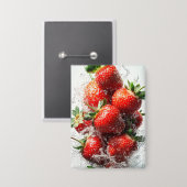 Strawberry Splash Button (Vorderseite/Rückseite)