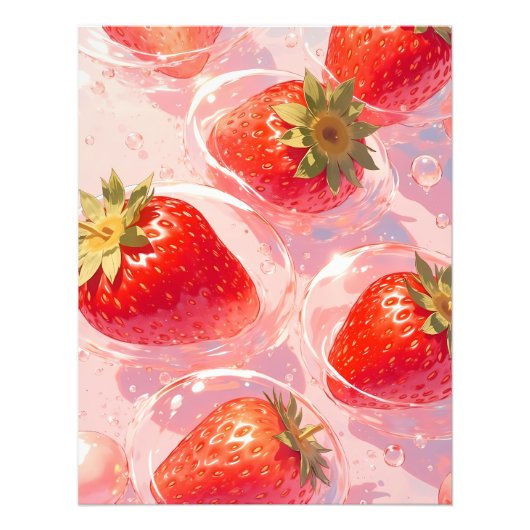 Strawberry Splash Fotodruck (Vorne)