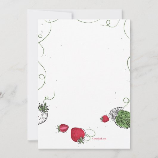 Strawberry Splash Geburtstag Einladung (Rückseite)