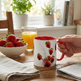 Strawberry Splash Keramik Tasse