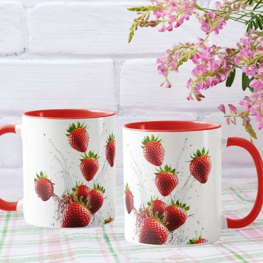 Strawberry Splash Keramik Tasse