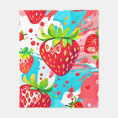Strawberry Splash Muster Fleecedecke (Vorderseite)