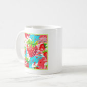 Strawberry Splash Muster Kaffeetasse (Vorderseite Links)