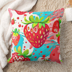 Strawberry Splash Muster Kissen