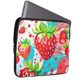 Strawberry Splash Muster Laptopschutzhülle (Vorne Rechts)