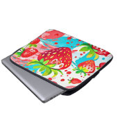 Strawberry Splash Muster Laptopschutzhülle (Vorne Knopf)