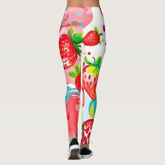 Strawberry Splash Muster Leggings (Rückseite)