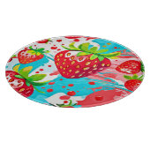 Strawberry Splash Muster Schneidebrett (Ecke)