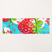 Strawberry Splash Muster Yogamatte (Vorderseite (Horizontal))