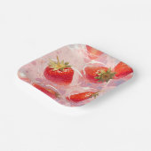 Strawberry Splash Pappteller (Gewinkelt)