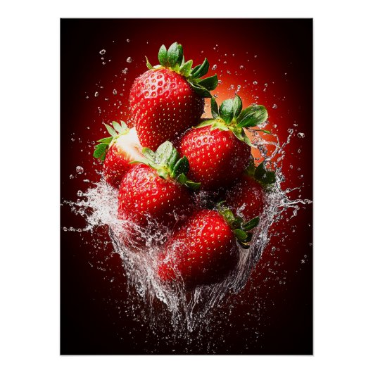 Strawberry Splash Poster (Vorderseite)