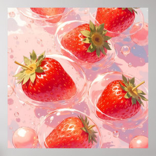 Strawberry Splash Poster