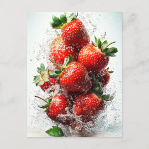 Strawberry Splash Postkarte