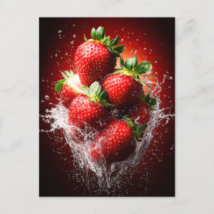 Strawberry Splash Postkarte