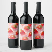 Strawberry Splash Weinetikett (Flaschen)