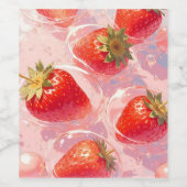 Strawberry Splash Weinetikett (Einzelnes Label)