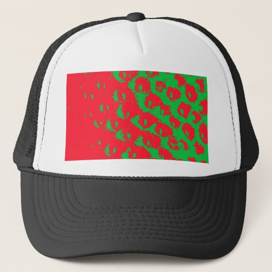Strawberry Square Pop Truckerkappe (Vorderseite)
