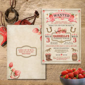 Strawberry Stampede Birthday Einladung