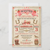 Strawberry Stampede Birthday Einladung (Vorderseite)