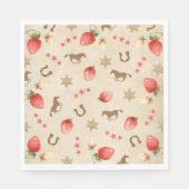 Strawberry Stampede Birthday Serviette (Vorderseite)