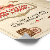 Strawberry Stampede schnappen Hut und Pferdeschild Poster (Ecke)