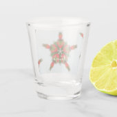 Strawberry Star Abstract Design Thunder_Cove Schnapsglas (Rückseite)