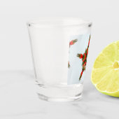 Strawberry Star Abstract Design Thunder_Cove Schnapsglas (Links)