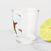 Strawberry Star Abstract Design Thunder_Cove Schnapsglas (Rechts)