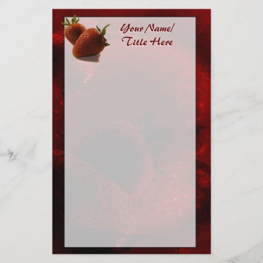 Strawberry Stationery Briefpapier (Vorderseite)