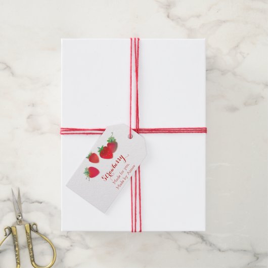 Strawberry Stems Geschenkanhänger (Mit Garn)