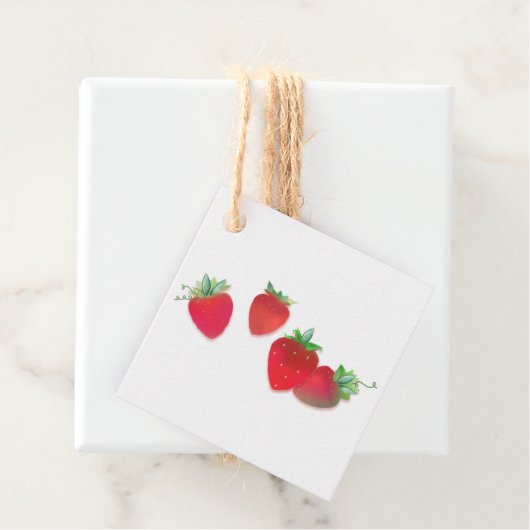 Strawberry Stems Gift Tags Geschenkanhänger (Beispiel)
