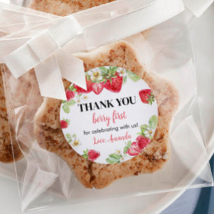 Strawberry Sticker Etiketten GeburtstagsBaby-Dusch