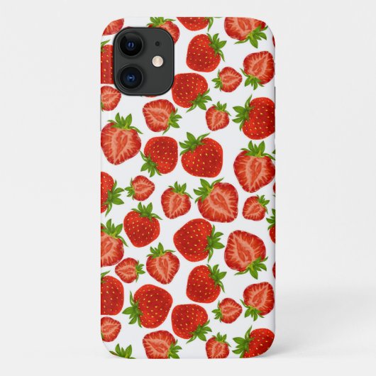 Strawberry Strawberries Red Pattern Case-Mate iPhone Hülle (Rückseite)