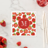 Strawberry Strawberries Red Pattern Serviette (Beispiel)