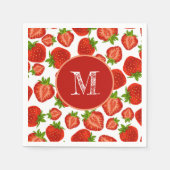 Strawberry Strawberries Red Pattern Serviette (Vorderseite)
