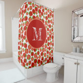 Strawberry Strawberries Retro Duschvorhang (Beispiel)