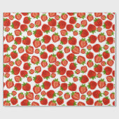 Strawberry Strawberries Retro Geschenkpapier (Flach)