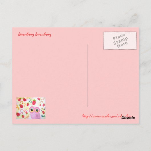 Strawberry Strawberry Postkarte (Rückseite)