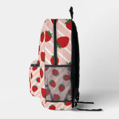 Strawberry Stripe Delight Bedruckter Rucksack (Rechts)