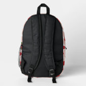 Strawberry Stripe Delight Bedruckter Rucksack (Rückseite)